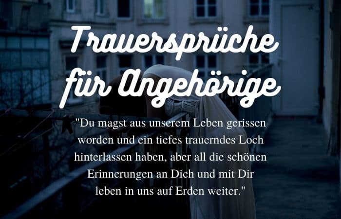 Trauersprüche für Angehörige